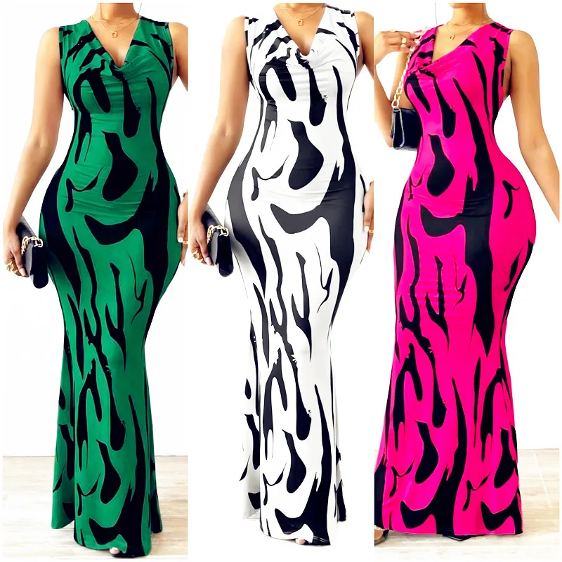 Mulheres novo solto floral vintage babados befree vestido fino sem mangas verão colete tanque festa elegante maxi everning vestidos de noite