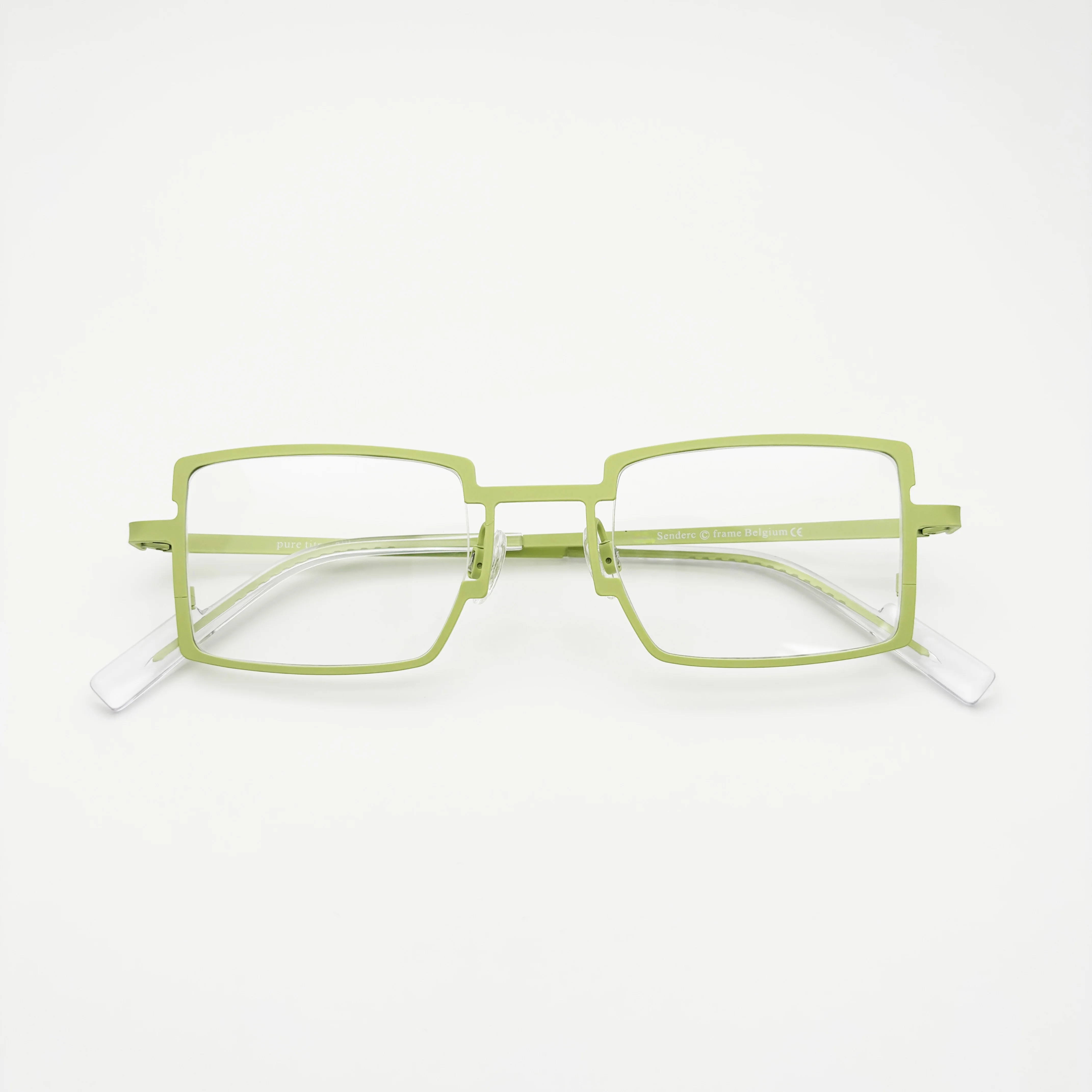 Senderc Belight البصرية بلجيكا تصميم الهندسة مربع الشكل التيتانيوم النظارات إطار مشهد الرجال النساء النظارات