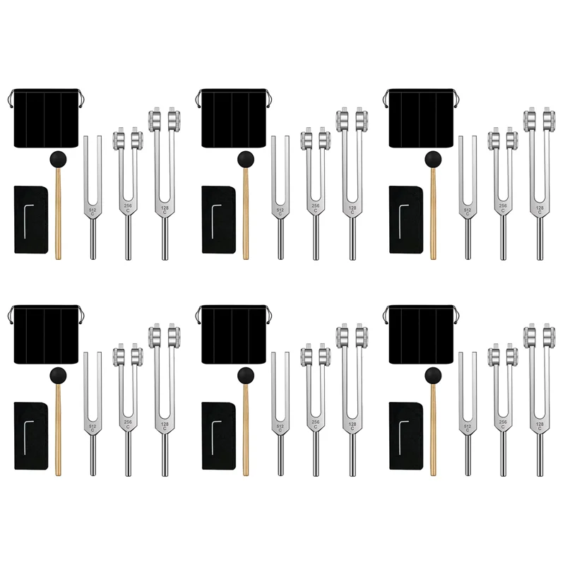 

A06F-18X Tuning Forks Set-128 Hz, 256 Hz, 512 Hz,Tuning Forks Perfect For Healing,Chakra,Sound Therapy,Keep Body