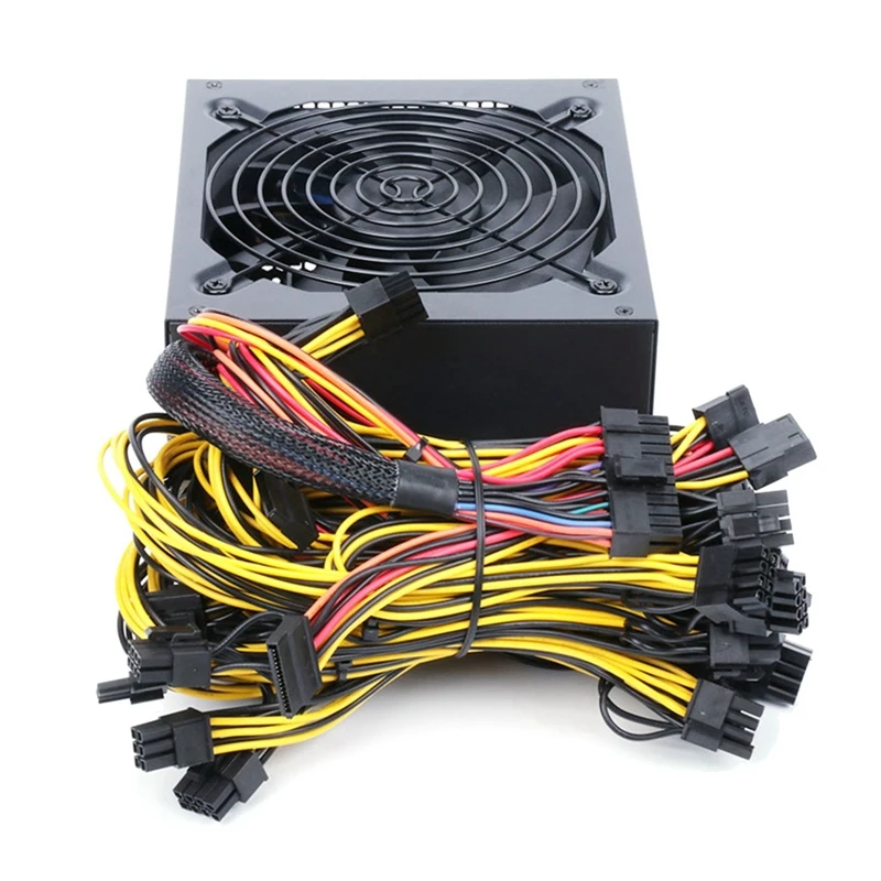 Imagem -02 - Btc Bitcoin Mineração Cpu Psu Fonte de Alimentação 2000w 160v240v Atx 95 de Eficiência Suporte Mineiro Placa Gráfica Gpu