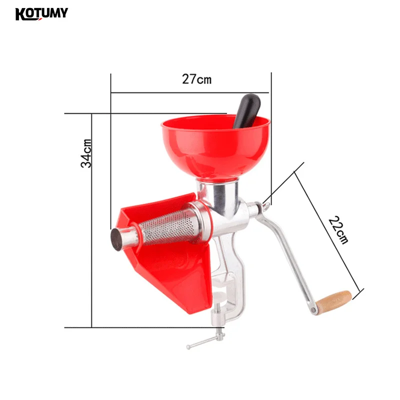 عصارة طماطم مصنوعة من سبائك الألومنيوم، عصارة يدوية سميكة للفواكه والطماطم والليمون والبرتقال والخضروات أداة المطبخ المنزلية #3