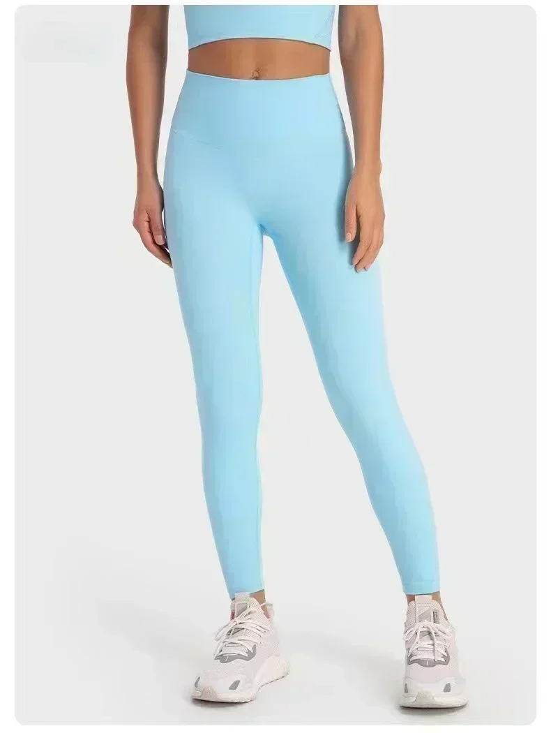 Lemon Women Sports Pants Yoga Legging Nude Gym Fitness High Waist Tights Workout Running Naked Feeling No Front Seam Leggins