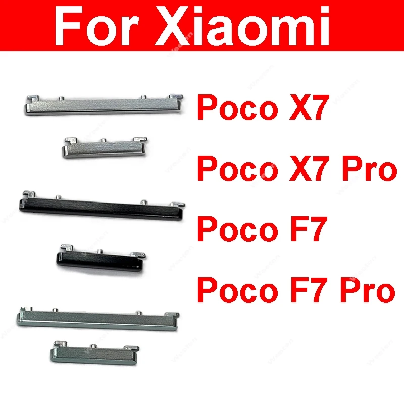 For Xiaomi Poco x7 Poco x7 f7 Pro On Off Power Volume Side Button Volume Power On Off Key Side Button Flex Cable Repair Parts