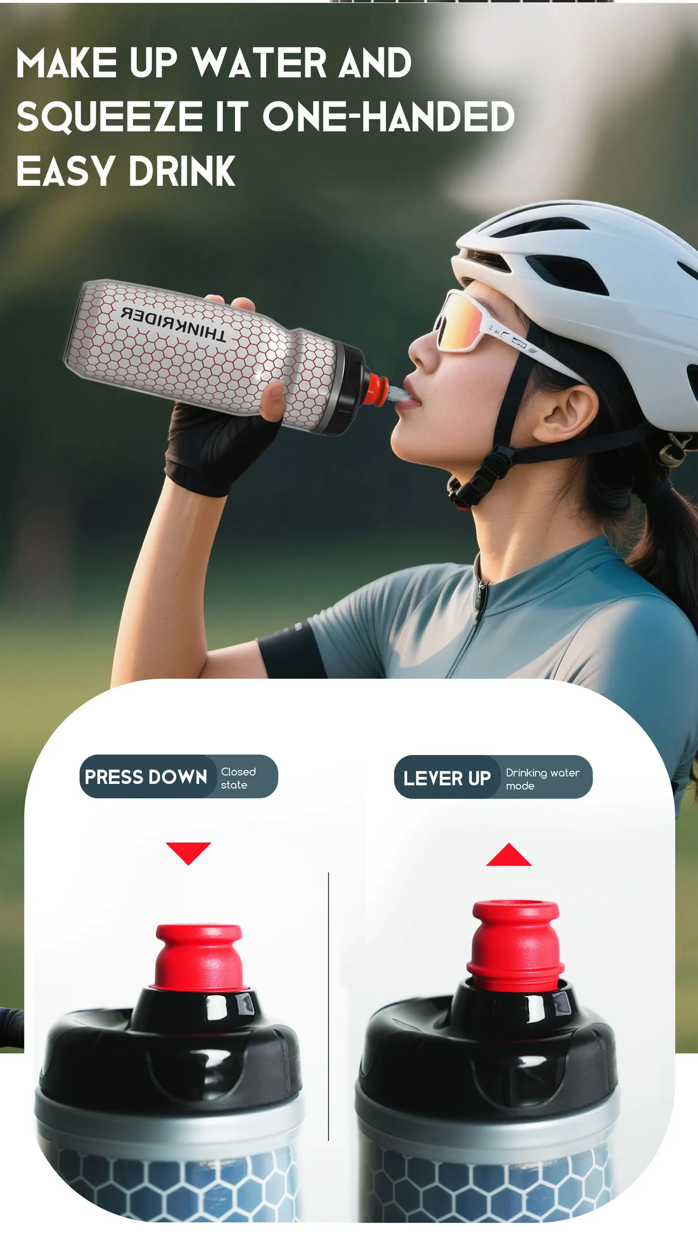 ThinkRider 620ML Cycling Keep Cold Bottle MTB Road Bike Portable Cup Lightweight Outdoor Water Bottle Bike Accessory_maomaolike.com
