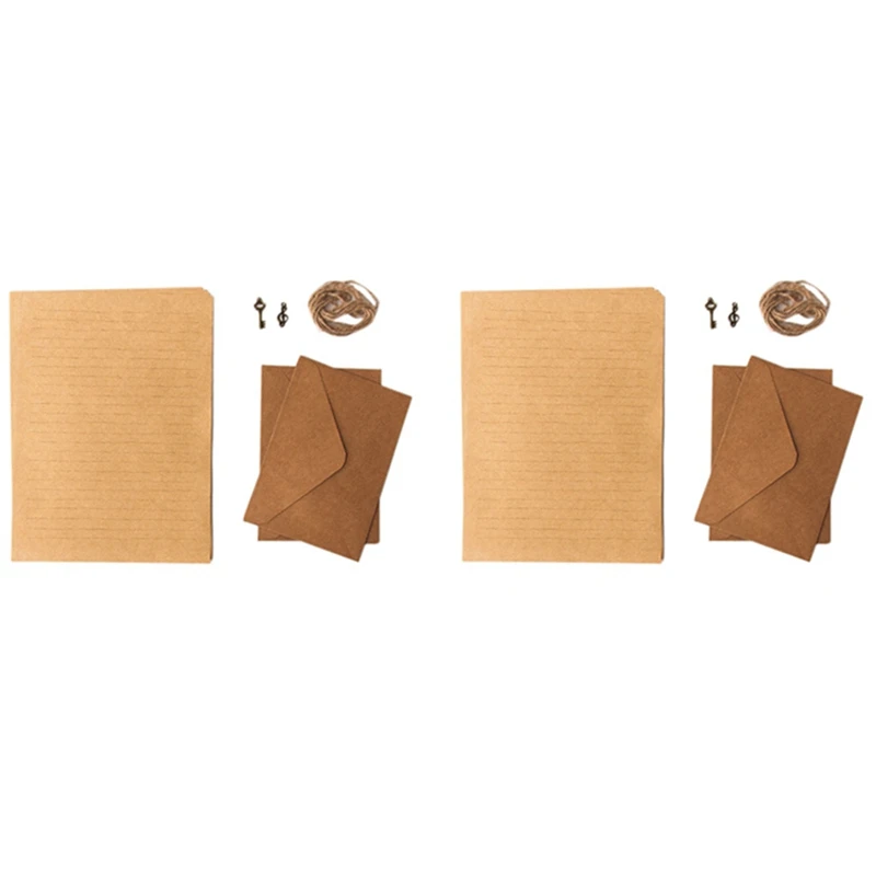 

24 Pcs Vintage Kraft Paper Writing Paper European Style Paper For Letter Writing Letter Paper Stationery, Number 16
