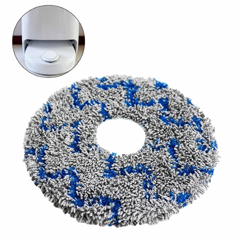 A6HB 12Pcs Microfiber Mop Cloth Washable Mop Pads for T10 TURBO/Deebot X1/OMNI/X1 TURBO Robot Vacuum Replacement Part