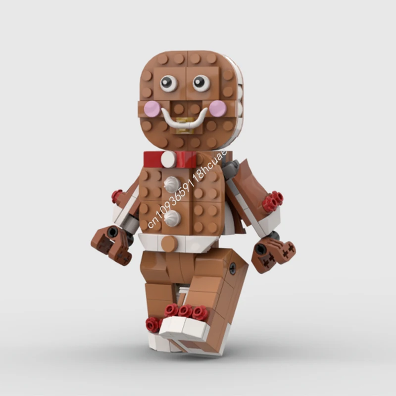 166 pçs moc construção homem de gengibre modelo sazonal blocos de construção crianças aniversário diy brinquedos modulares presentes natal