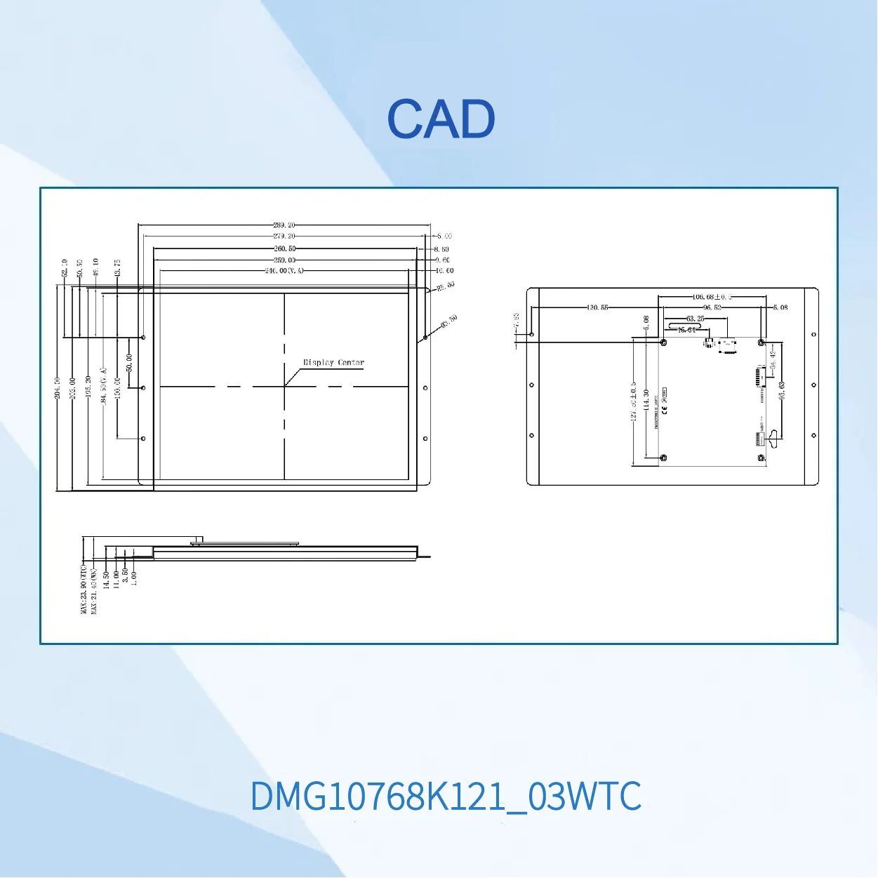 Imagem -06 - Ips-tft Lcd Suporta Rs232 e Rs485 Dmg10768k121 _ 03w 12.1 Polegada Resolução de 1024x768 Pixels 16.7m Cores