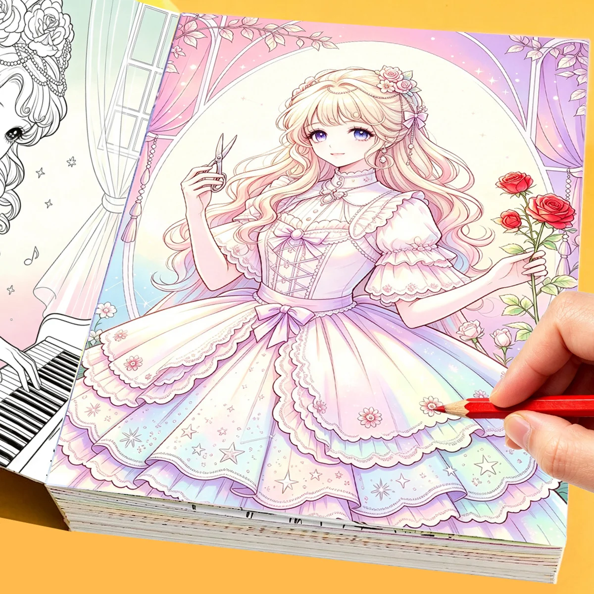 The Princess Coloring Book for Kids, 32 Pages Fairy‑Tale Princess Pattern Drawing Workbook, Creative Hand‑Drawing Art Book