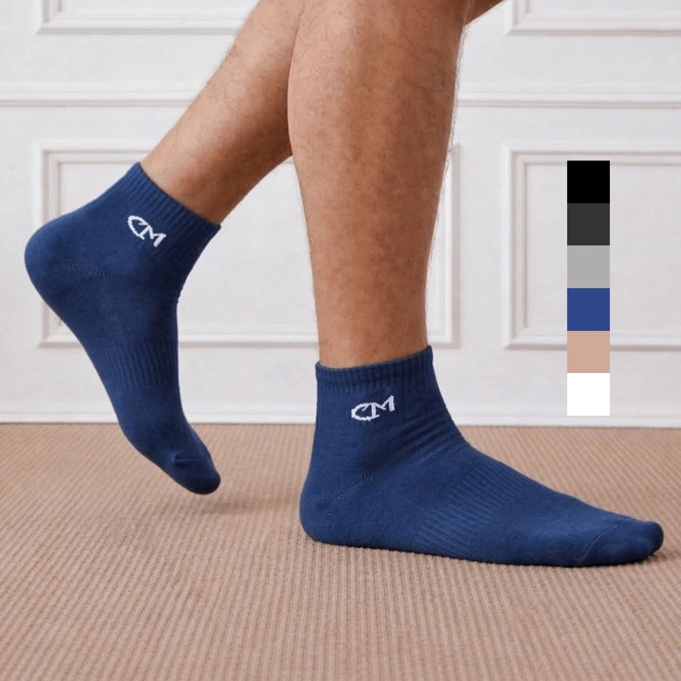 

Men’s Ankle Dress Socks Spring Summer Solid Colors, Classic Business Style, Soft, Breathable, Comfortable for Office Wear