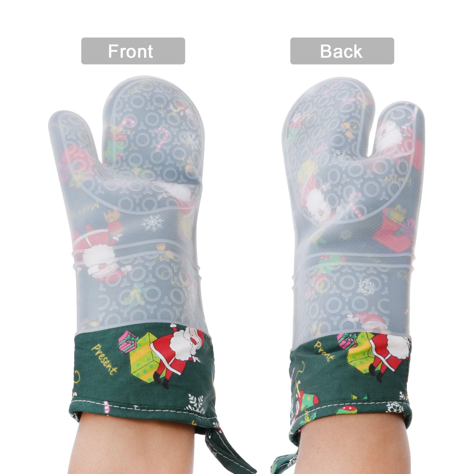 

Baking Mitts Heat Resistant Silicone Mitts Premium Material Beautiful Pattern Comfortable Wear Suitable Cooking Bbq Home