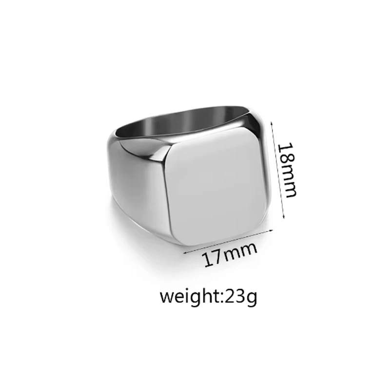 Bluelory Customized Photo Rings For Men Women Stainless Steel Personalized Name Date Logo Rings Jewelry Accessories Gifts