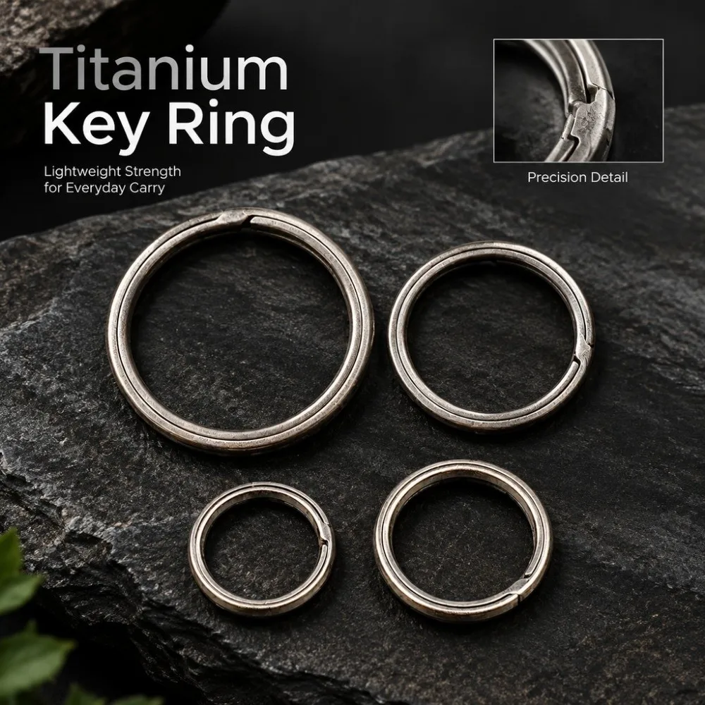 High Quality Titanium Alloy Real  Buckle Pendant Man Car Keychain Key Rings Male Creativity Gift