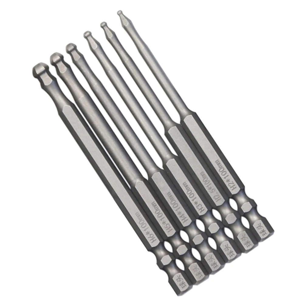 

100mm Screw Driver Bit Set Hexagonal Bits For Electrician Ball Head Hexagon Hex Key Screwdriver Repair Tool Set