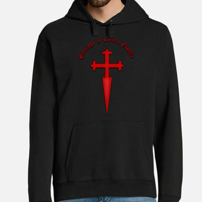 Spainish Tercio Santiago Cross Pullover Hoodie New 100% Cotton Comfortable Casual Mens Sweatshirts Fashion Streetwear