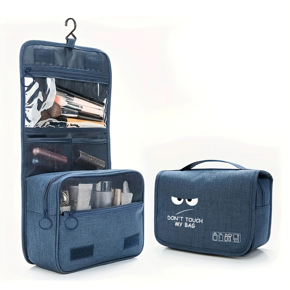 Cartoon Eye Portable Makeup Bag Unisex Capacity Cosmetic Organizer Toiletry Hanging Case Pouch for Women Men Wash Shaving MakeUp
