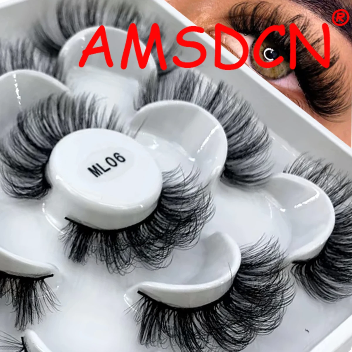 HBZGTLAD 5 pairs of natural false eyelashes 3D mink eyelashes fluffy soft comedic extended mink eyelashes beauty reusable