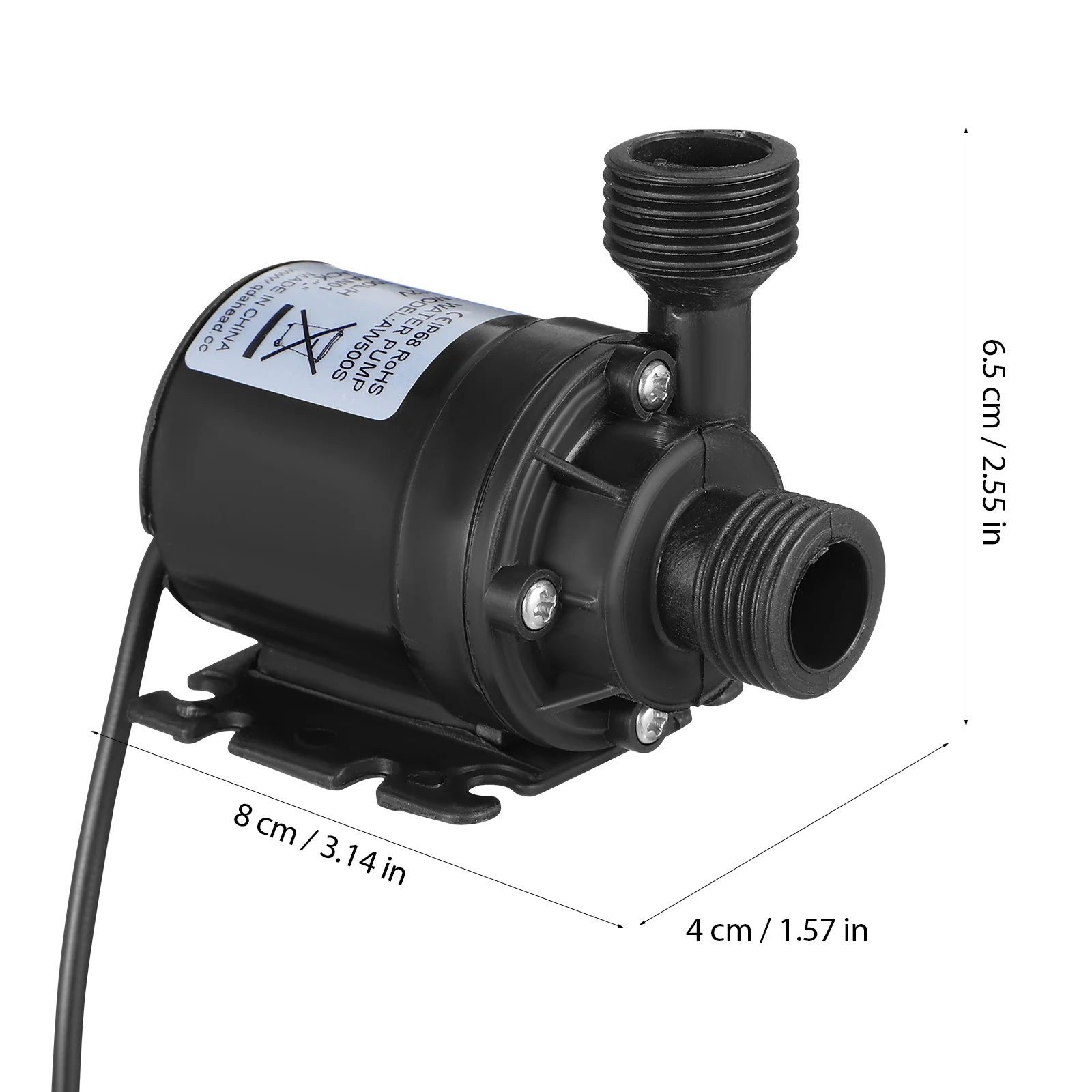 ปั๊มน้ำใต้น้ำ 12V DC 800 ลิตร/ชม. 5 เมตร มอเตอร์ไร้แปรง สำหรับตู้ปลา น้ำพุ สระน้ำ ระบบหมุนเวียนพลังงานแสงอาทิตย์ บ่อเล็ก