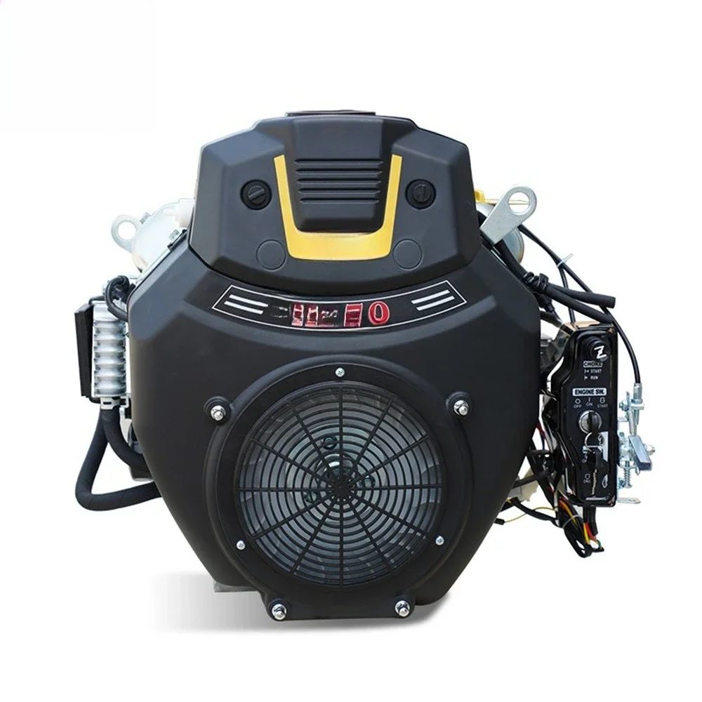 R670 24HP V-Twin Double Cylinder Horizontal Shaft  Engine 670cc