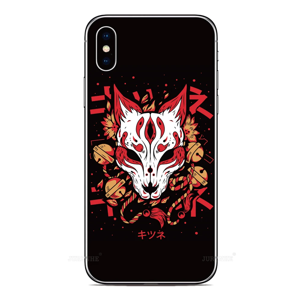 Samurai Oni Mask Back Cover For Sony Xperia 1 5 10 II III IV V 2023 XZ5 XZ4 XZ3 XZ2 XA2 Plus XA3 Ultra L4 L3 L2 E5 Z5 Phone Case