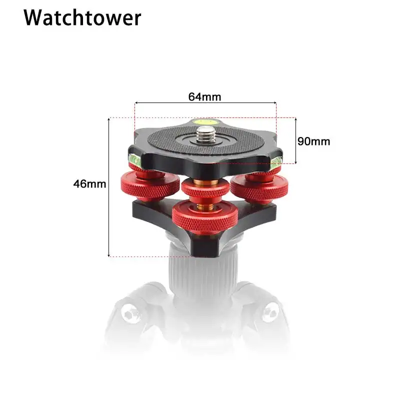 삼각대 빠른 레벨링 베이스, 퀵 릴리스 조정 패닝 어댑터 플레이트, 스피릿 버블 밸런스, DSLR 카메라 볼 헤드용