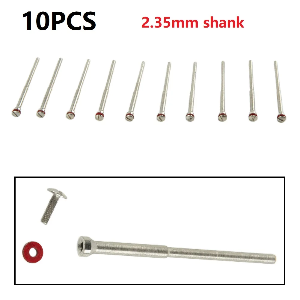 10pcs Metal Polishing Shank Mandrel Burs Rotary Tool 2.35mm Shank Connecting Rod For Polisher Machine Material Jewelry Beads