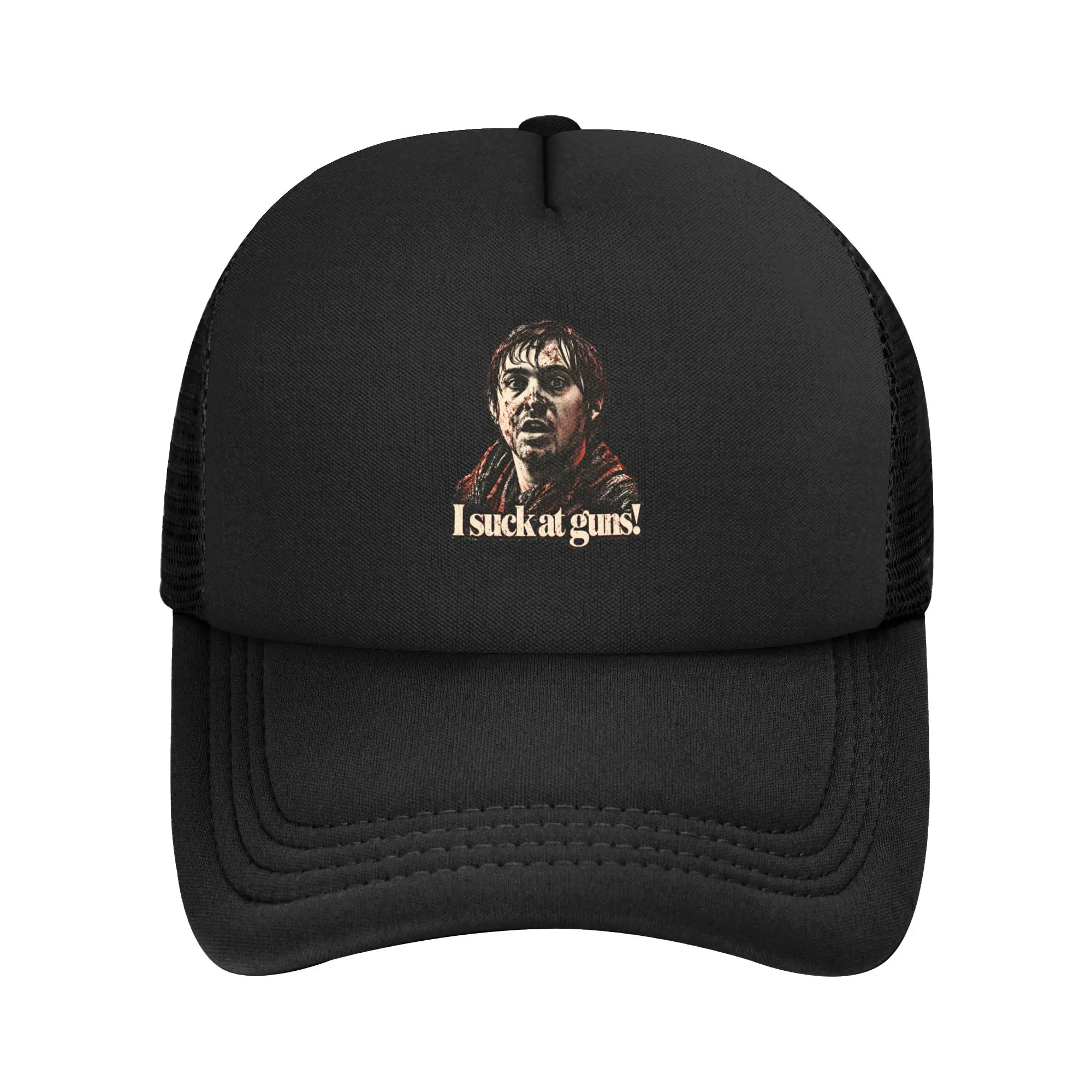 Bryan Tribute 2026 I suck at guns Trucker Hat Adult Sport  Mesh Baseball Cap Polyester Adjustable Snapback Caps