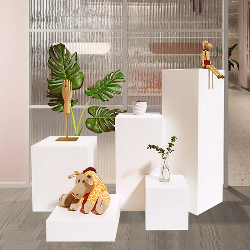 Wood paint display stand Platform window display Crafts display Booth cabinet Model base