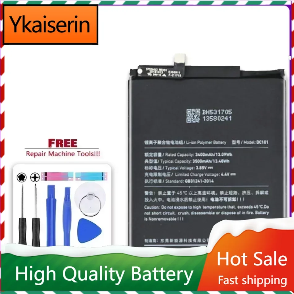 Replacement Battery DC101 for Smartisan U3pro U3 Pro OD101 OD103 OD105 OS103 OS105 Mobile Phone 3500mAh Batteria + Free Tools