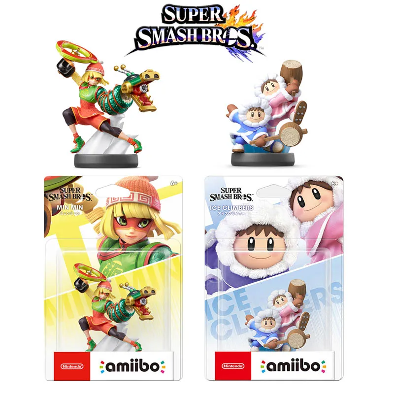 ARTSWIFT Amiibo Super Smash Bros. Série Ice Climbers ARMS Min Min Figura NFC Original Sem Bloqueio Regional Em Estoque