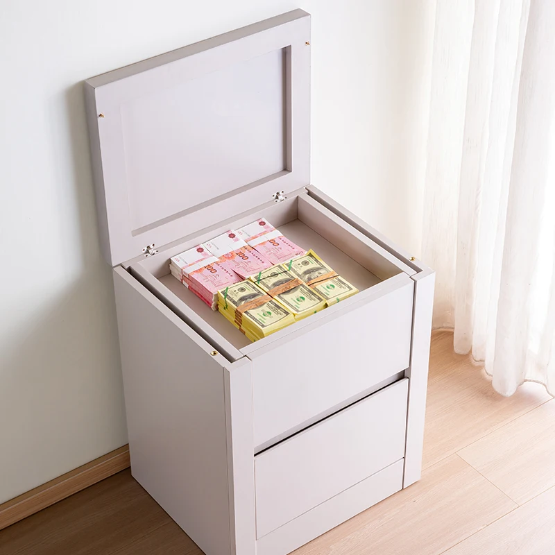 Concealed Bedside Table Multifunctional Hidden Anti-theft Large-capacity Safe with Lock Storage Cabinet