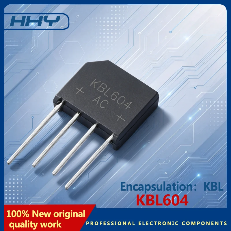 HXY 10PCS KBL604 Bridge Rectifier Package KBL High-Quality Rectifier for Electronics