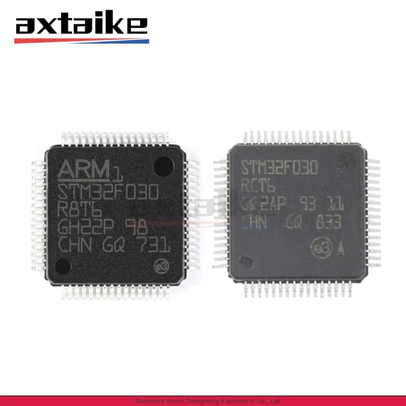 STM32F030R8T6 STM32F030RCT6 LQFP-64 STM32F030 R8T6 64KB RCT6 256KB 48MHz ARM Cortex-M0 32 Bit Microcontroller MCU Chip IC