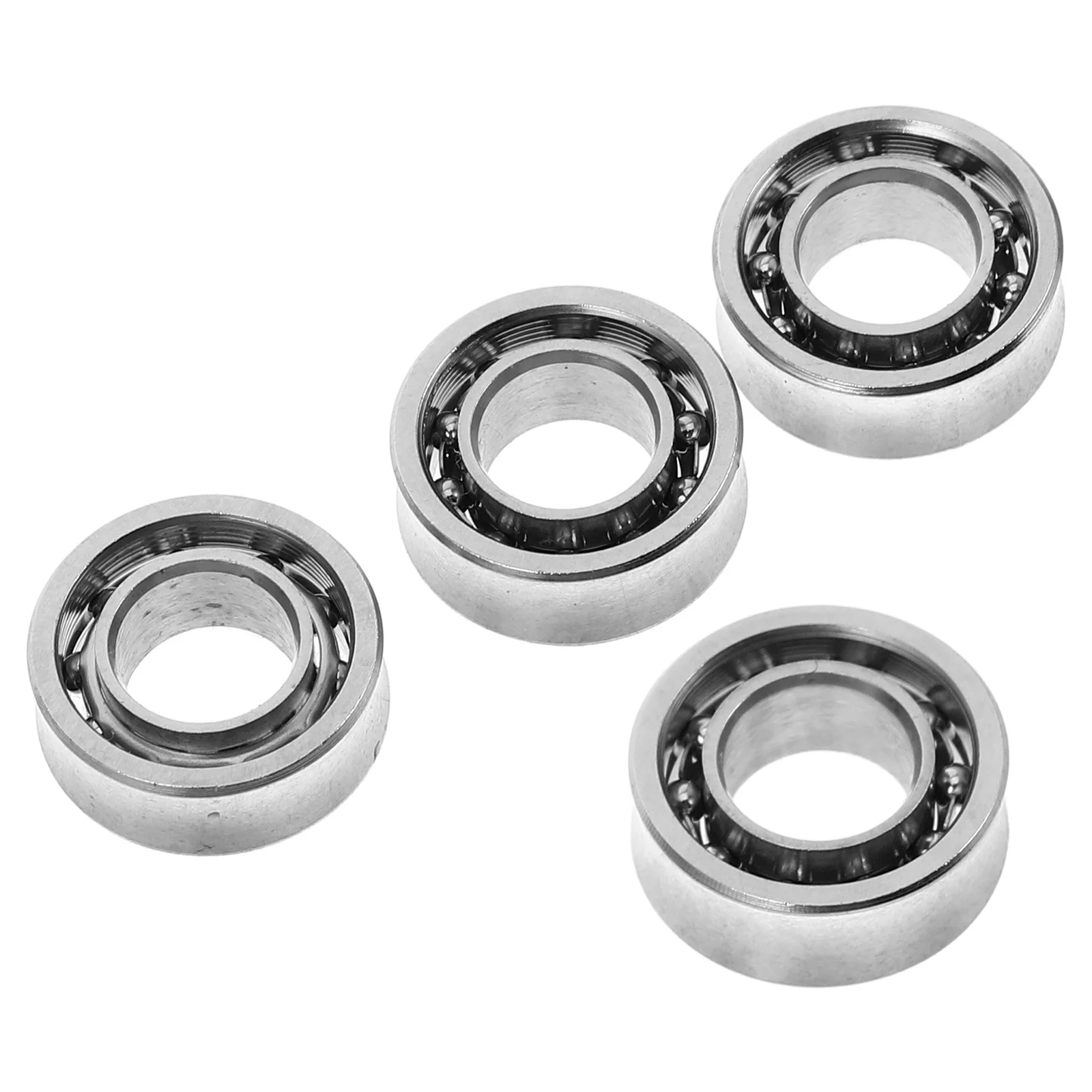 4pcs Yoyo Ball Bearings 10 Ball High Precision Mini Deep Shaped Rubber Sealed For Smooth Performance Stable Steel