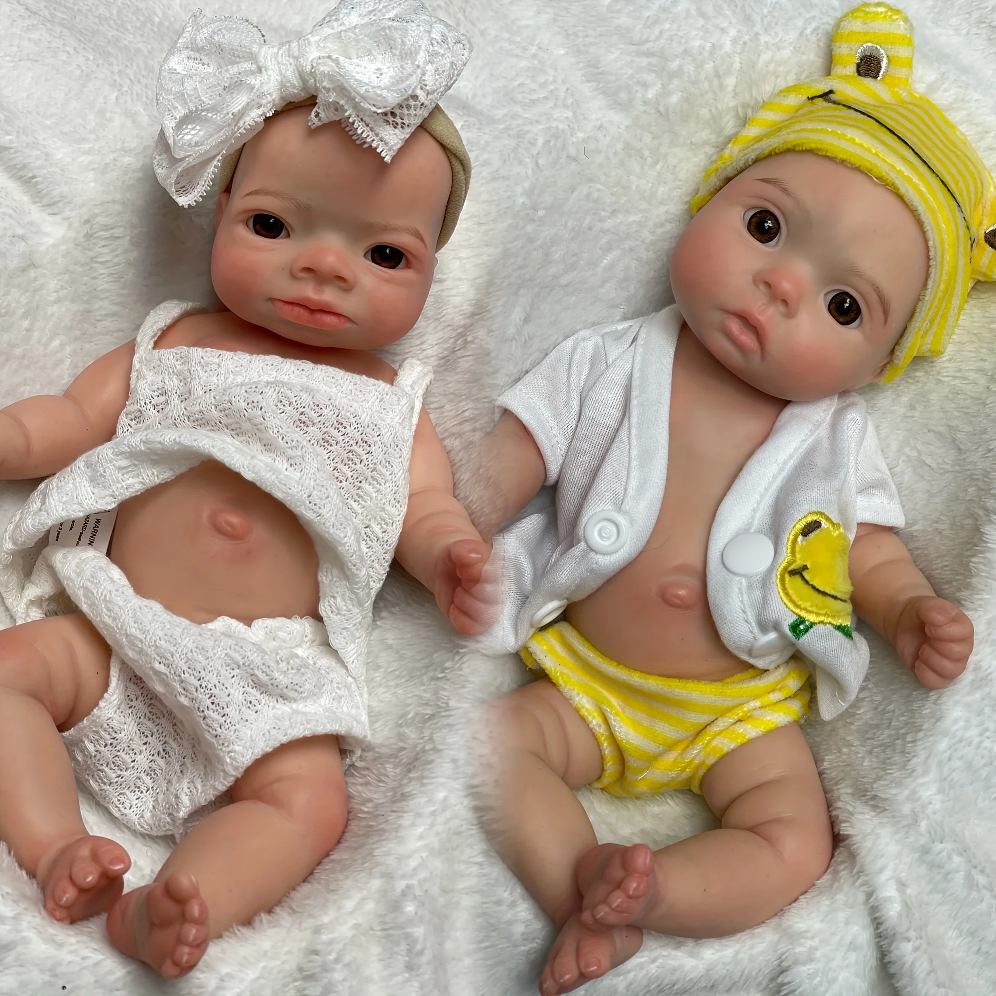 10Inch Open Eyes Girls Silicone Bebe Reborn Doll Handmade Painted Full Body Soft Silicone Newborn Baby Doll For Kid De Silicone