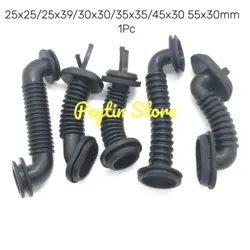 1Pc 25x25/25x39/30x30/35x35/45x30 55x30mm Car Wire Harness Door Tube Dust-proof Threading Protection Tube Black Rubber Tube