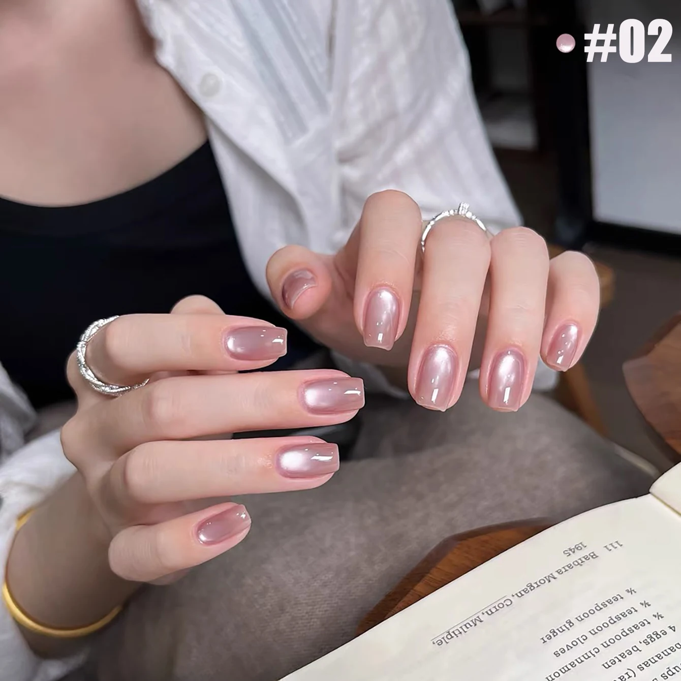 MIANEL 2026 Neuer Sommer Funkelnder Beeren-Diamant-Effekt Katzenauge Gel-Nagellack, Aufhellender Hellrosa Schimmer Katzenauge UV-Gel – Detail 11