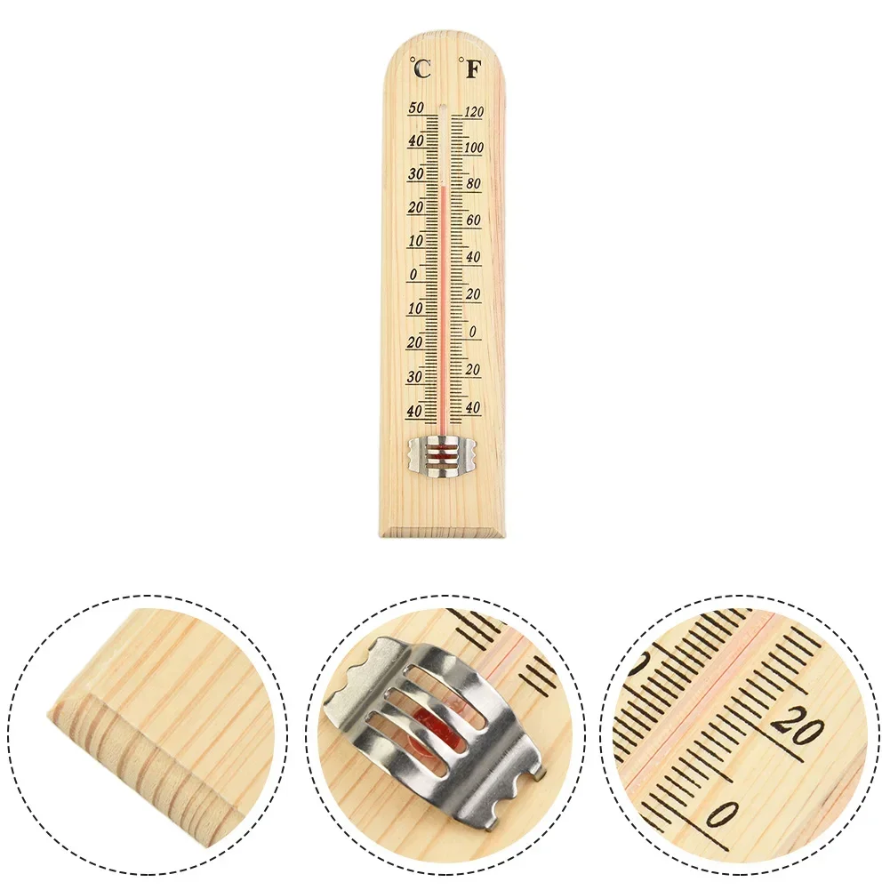 Large Wall Thermometer Thermometer Traditional Wooden 200mm Beech Garage Garden Greenhouse Indoor Kitchen Tools