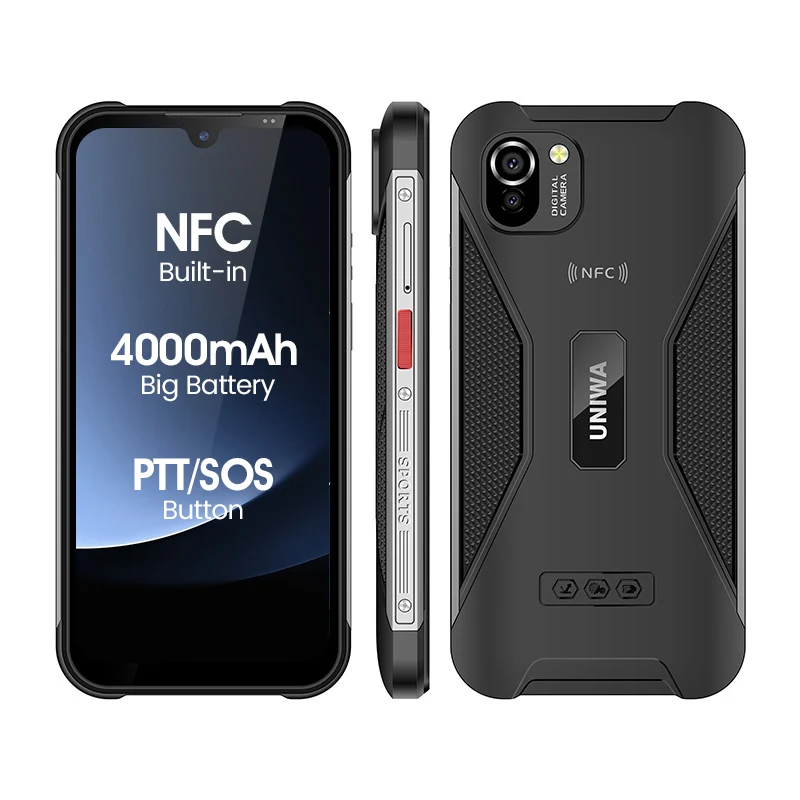 UNIWA W555 4G Smartphone 5.71 Inch HD+ Water Drop Screen 3GB+32GB Android 12 4000mAh 13MP NFC Global Version Cell Phones