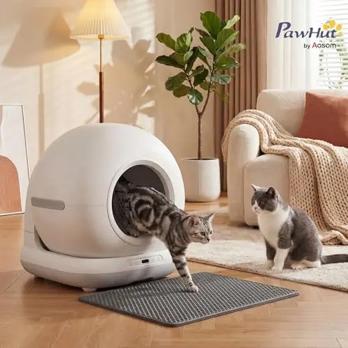 Automatic Cat Litter Box for Multiple Cats 72L App Control | Self Cleaning Litter Box, 2.4G Wifi, Odor & Noise Control