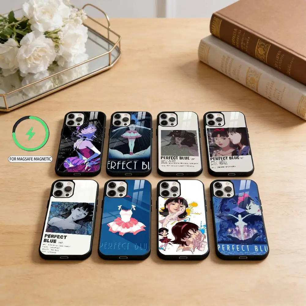 

Perfect Blue Anime Phone Case For iPhone17,16,15,14,13,12,11 Plus,Pro Max Magnetic For Magsafe Wireless Charging
