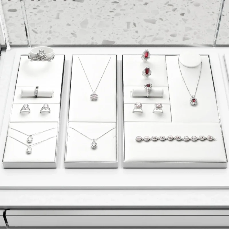 High end jewelry display rack, rings, necklaces, watches, earrings counter, jewelry display props