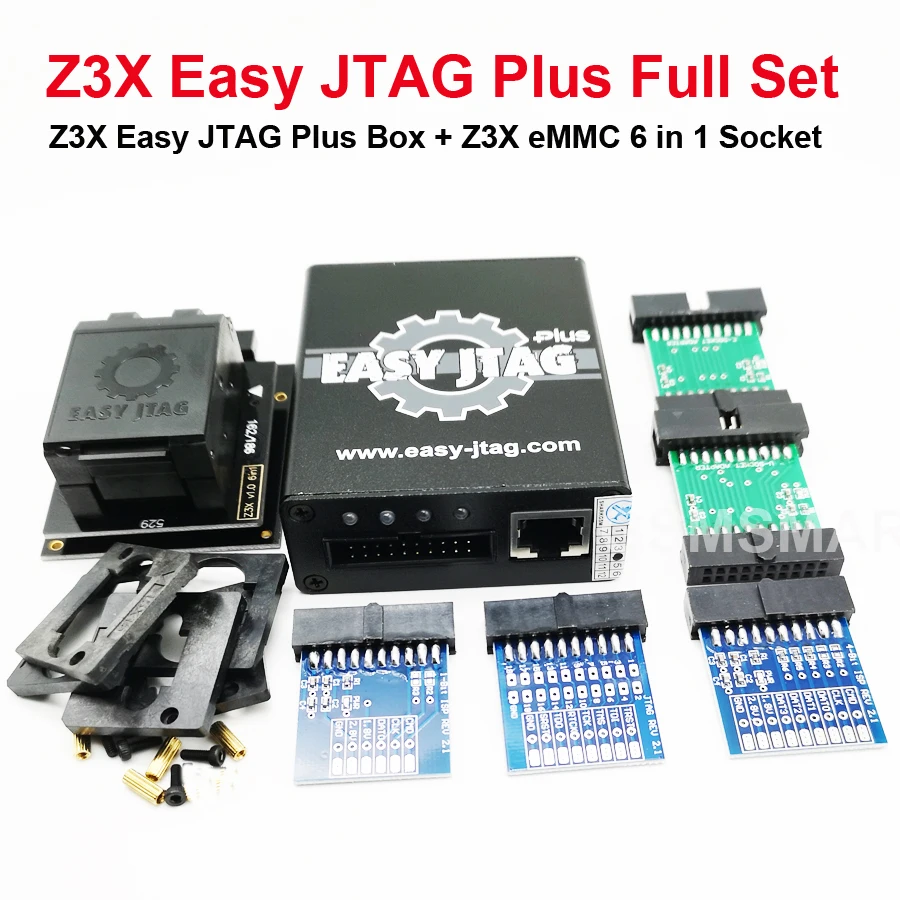 2025 NEW  Z3X Easy JTAG Plus Full Set  Easy JTAG Plus Box  eMMC Socket ( BGA153/169, BGA162/186, BGA221, BGA529 )