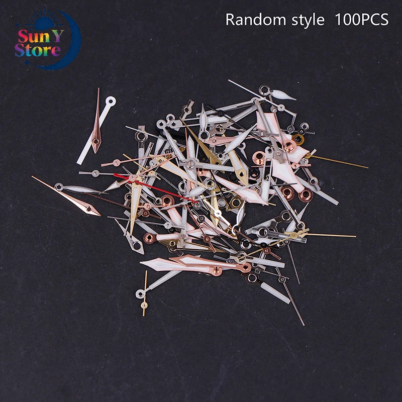 100Pcs Mixed Size Watch Hands Pointer Set DIY Wristwatch Repair Replacement Accessories