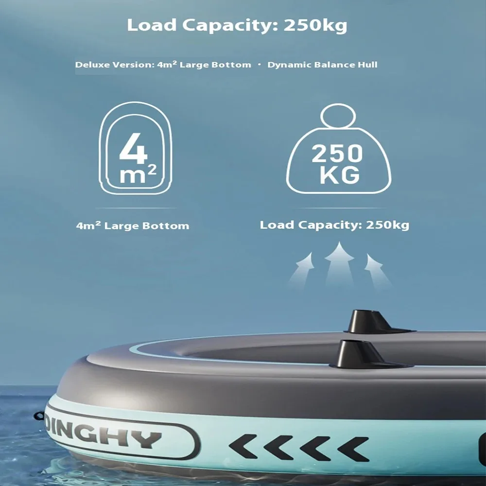 Kayak de pêche gonflable épais, résistant à l'usure avec chargement sans fil et PVC à polymère pour débutants et utilisation en extérieur