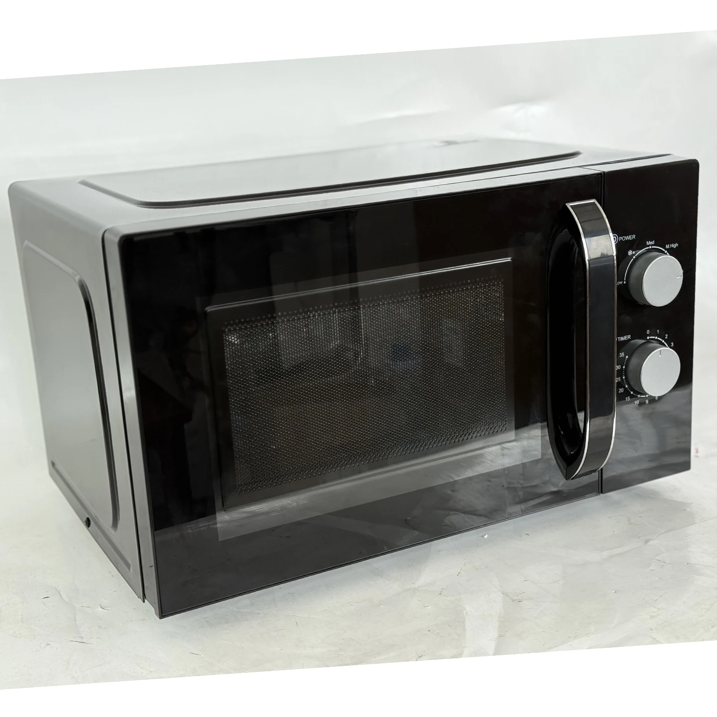 1.1 Cu. Ft. 25L Stainless Steel Counter Top Microwave Oven 850w Output Electric Power Source Black VDE Standard LED Display