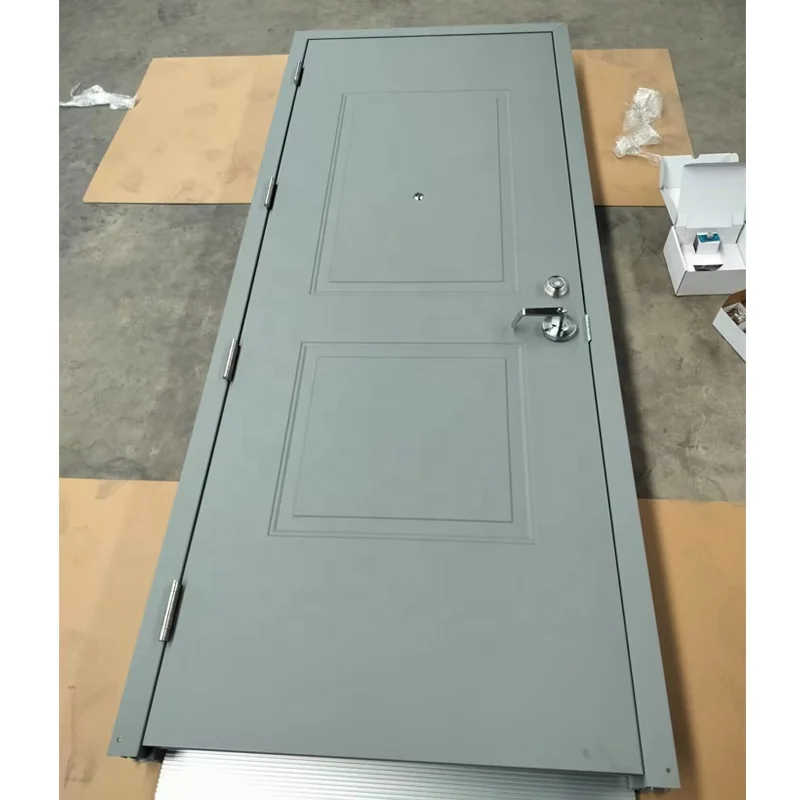 US Standard Size 2 Panel Hollow Metal Door WH Approved Hotel Steel Fire Door