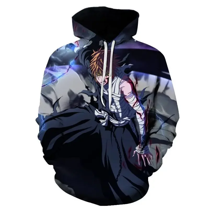 Men/Women Casual Streetwear Pullover Hip Hop Hoodie Unisex Fashion Tops Anime Style Hoodies Bleach 3D Printed Hooded Sweatshirt