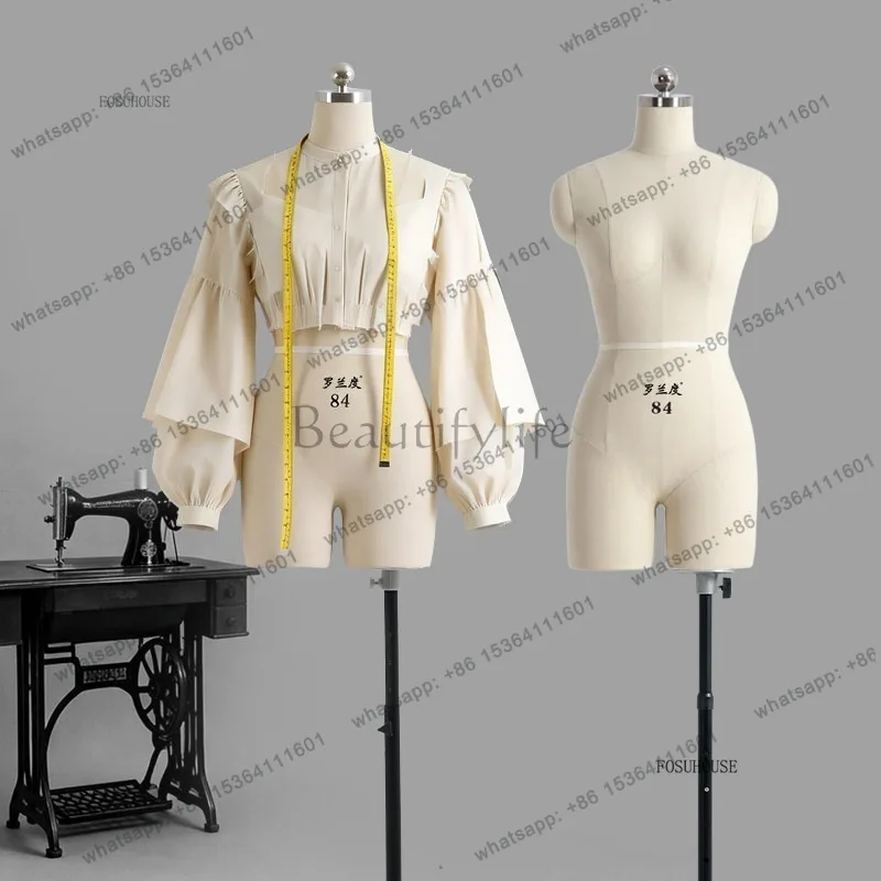 Tailors Mannequins for Sewing Linen Cover Female Body Mannequins with Legs for Clothing Design Display Stand Mannequin Can Pin r