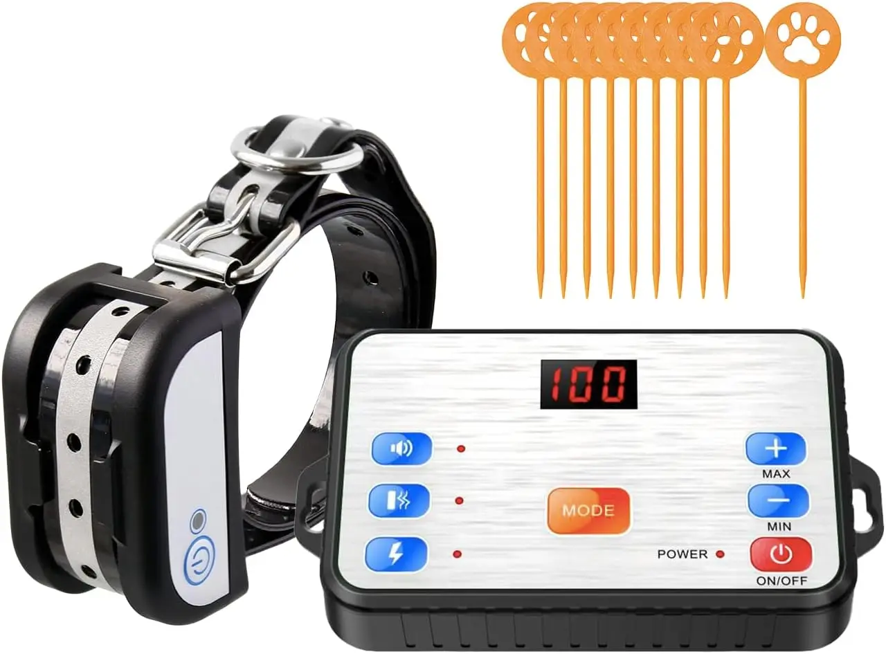 Wireless Dog Fence 3 in 1 Dogs Electric Fence & Training Collar with Remote Reflective Waterproof